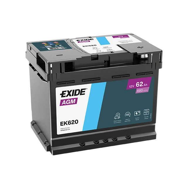 EXIDE AGM EK620 12V 62Ah Start-Stop autóakkumulátor