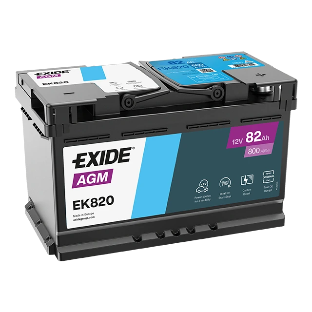 EXIDE AGM EK820 12V 82Ah Start-Stop autóakkumulátor
