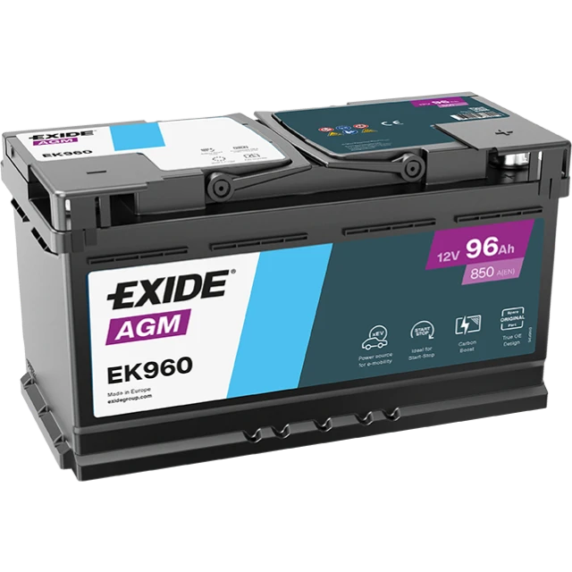 EXIDE AGM EK960 12V 96Ah Start-Stop autóakkumulátor